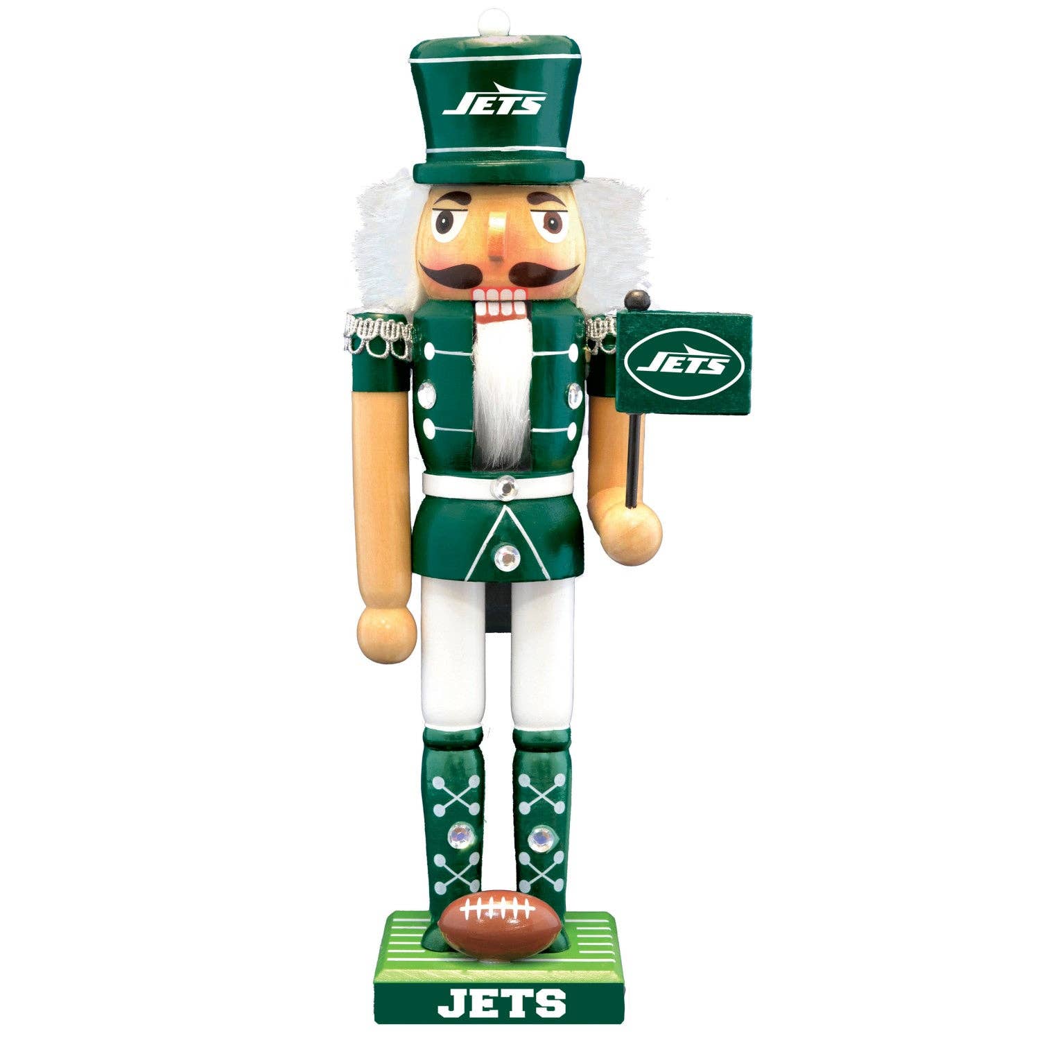 Masterpieces Puzzles - Wholesale Holiday Nutcracker - New York Jets - Collectible Nutcracker0
