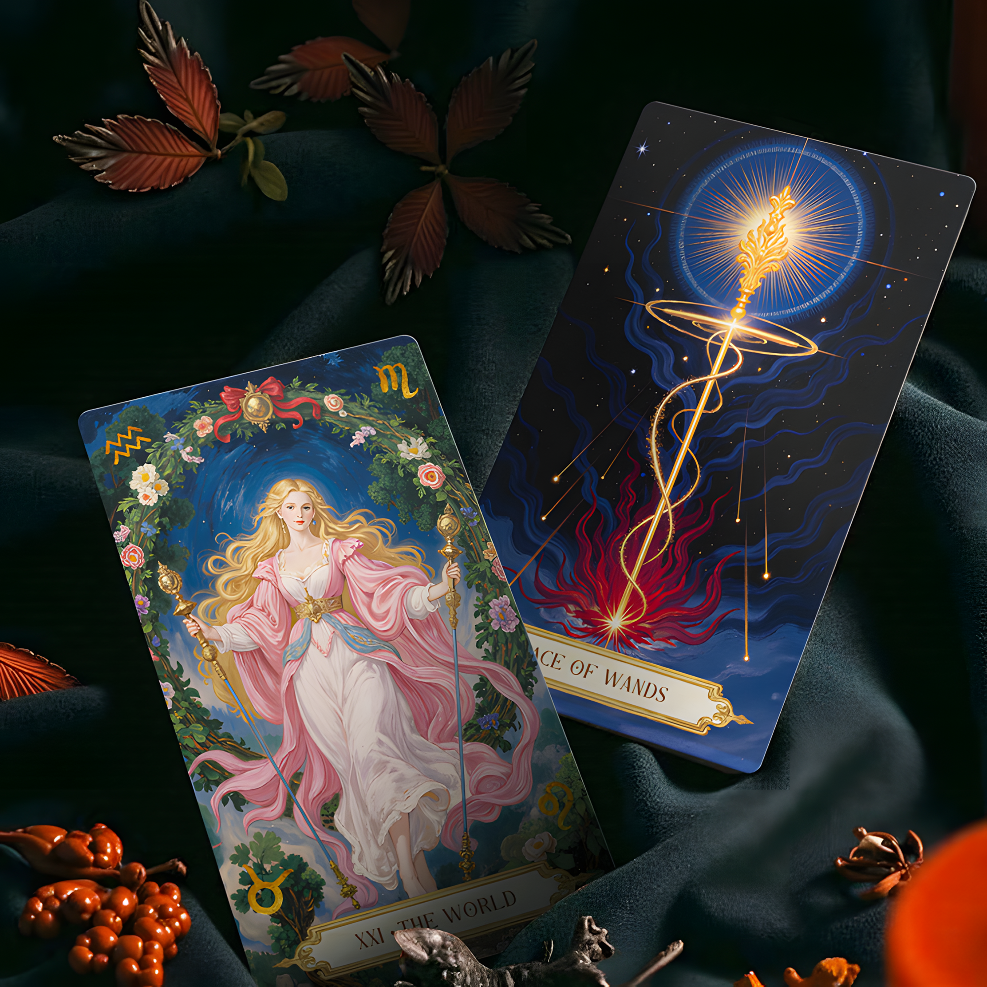 Vermilion Collection – wholesale Tarot-kort – Månskugga Blomsterlöfte Tarot14