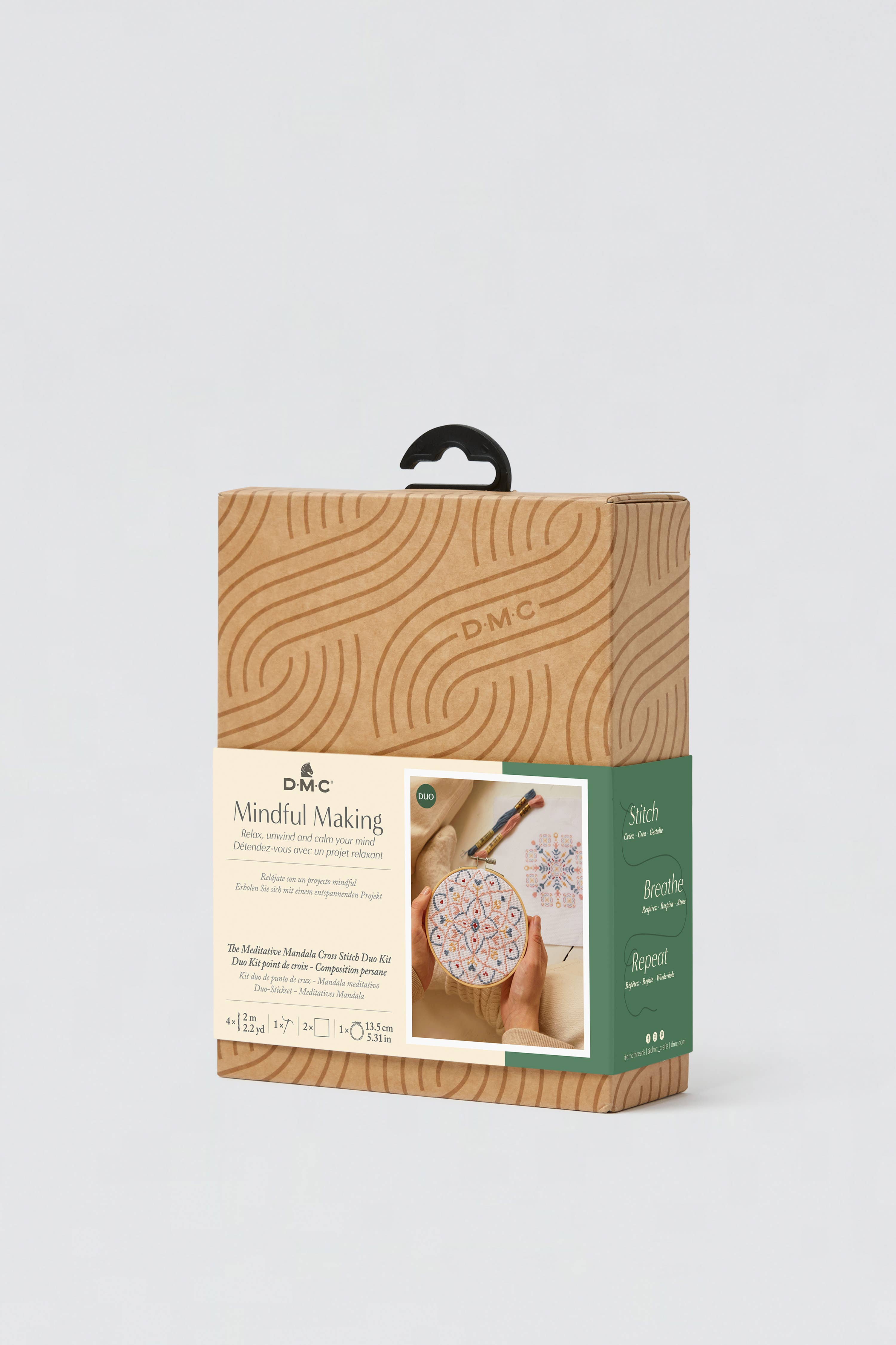 DMC - Wholesale Embroidery/Cross Stitch Supplies - DMC Meditate Mandala Cross Stitch Kit, item BK1953S1