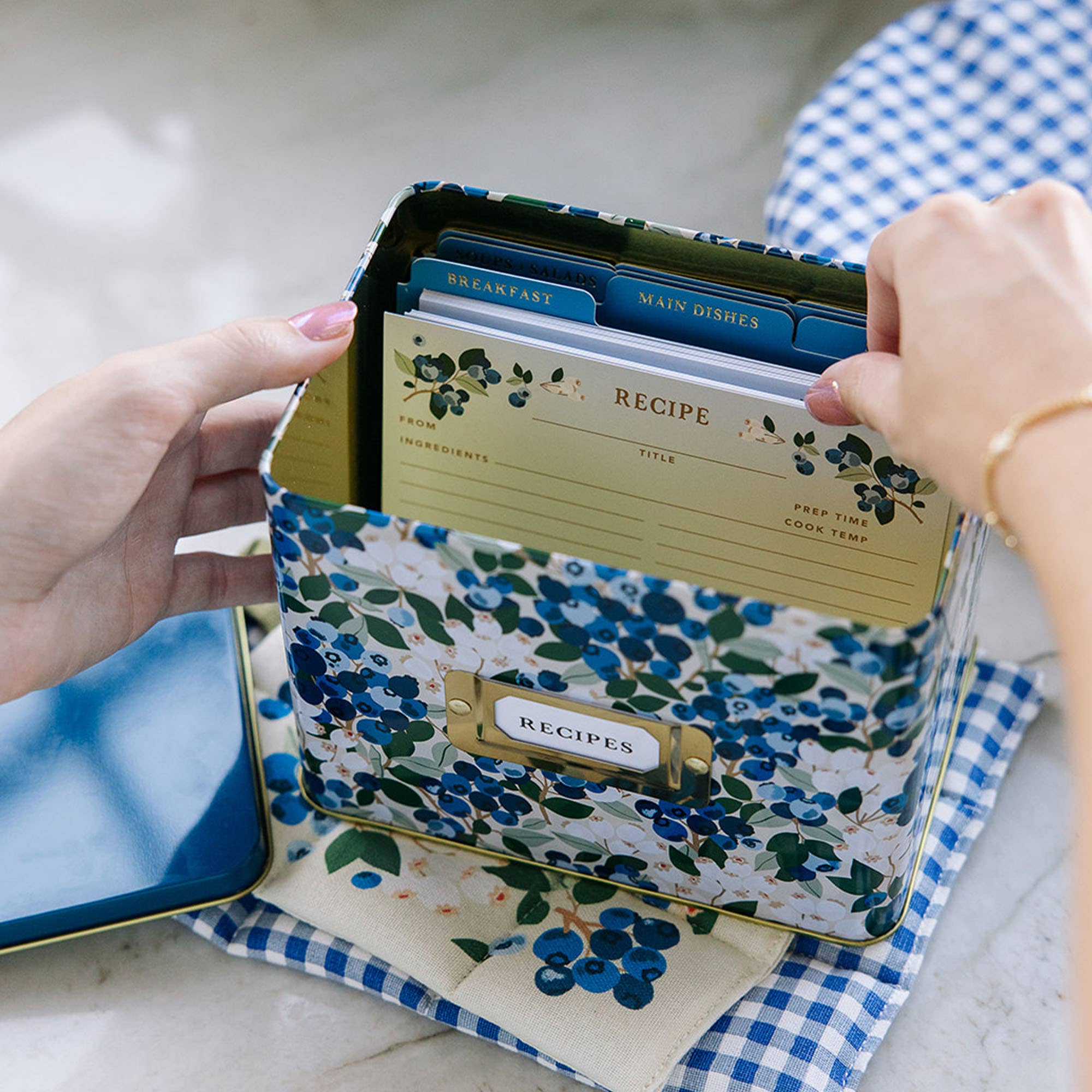 Paper Farm Press - Wholesale Recipe Card - Blueberry Field Recipe Cards - Set of 503