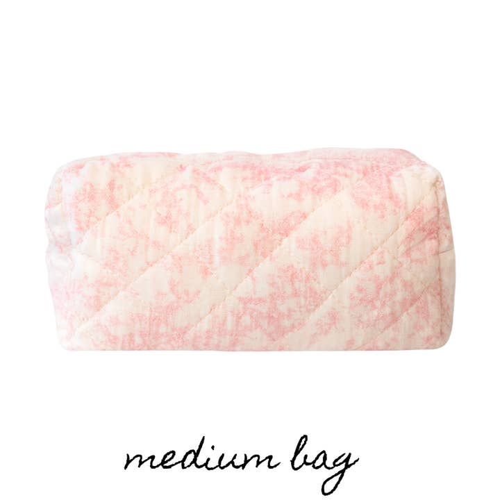 NECESER ACOLCHADO MEDIANO - TOILE ROSA para venta al por mayor de Beyond Scrunchies