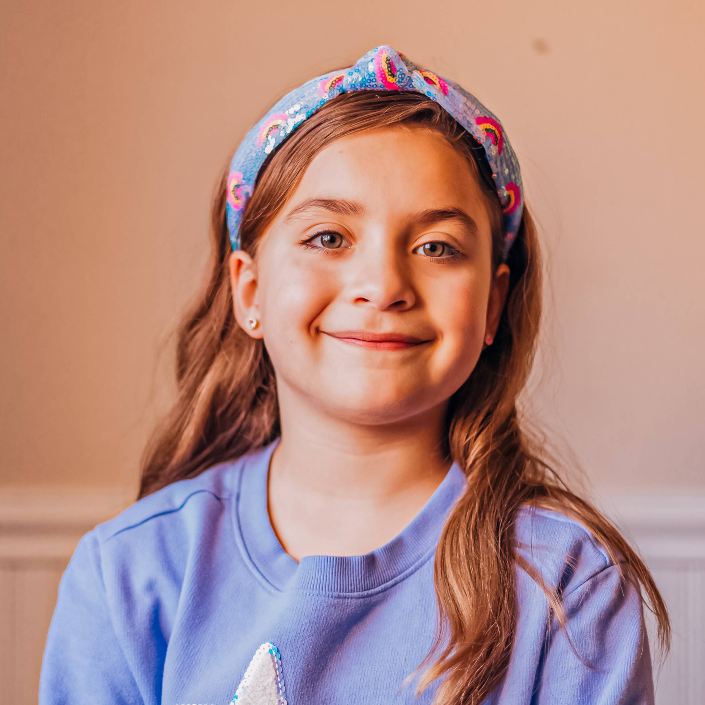 Frog Sac - Wholesale Fashion Headband - Kids - Kids Sequin Knot Headband - Rainbow26