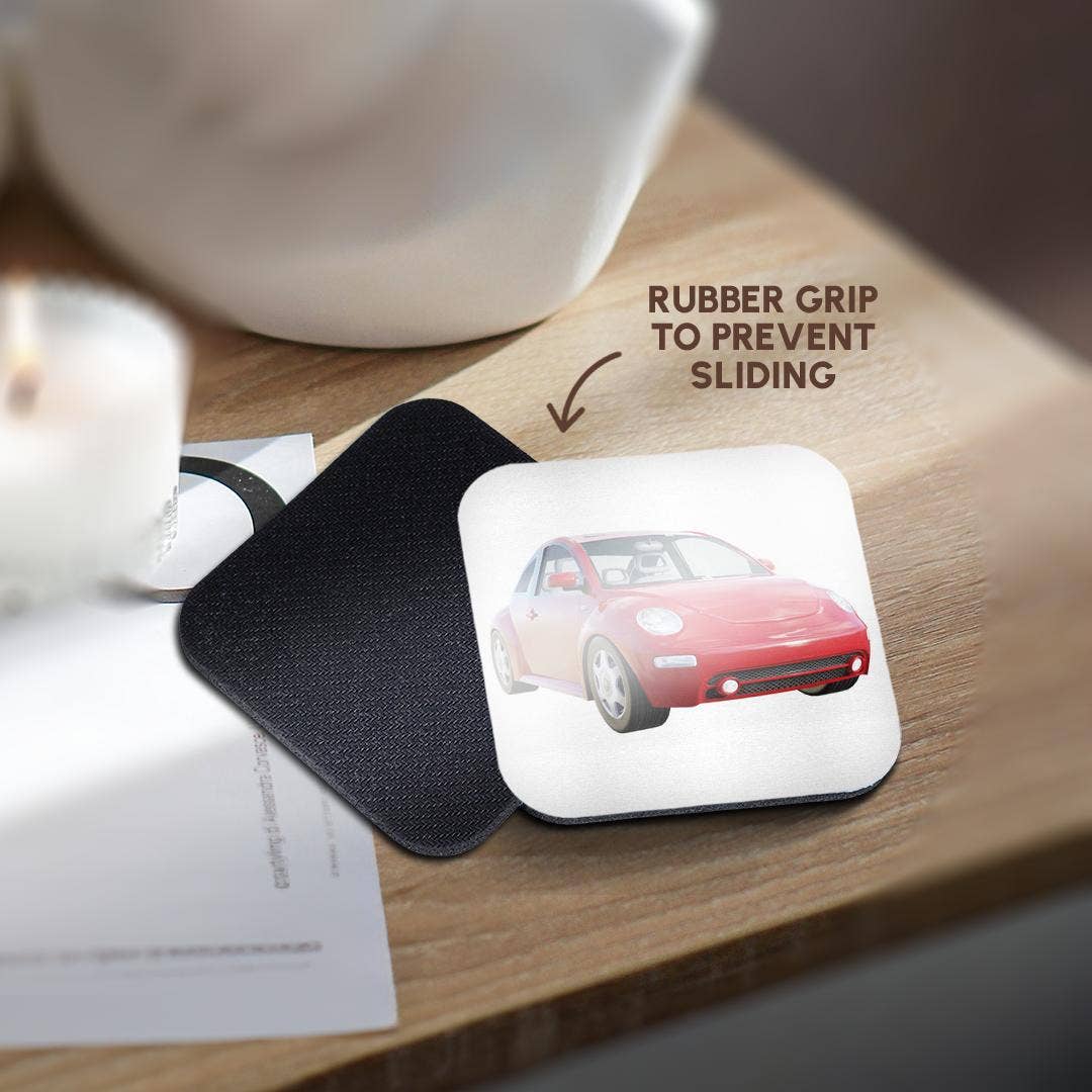 3dRose - Venta al por mayor Posavasos - 3dRose, Coche Euro Rojo, Posavasos10