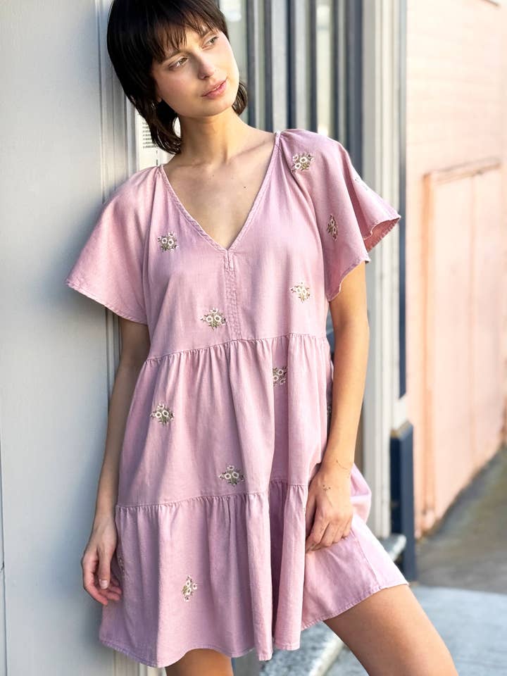 BT7236D Floral Bouquet Dress for wholesale by Billy T