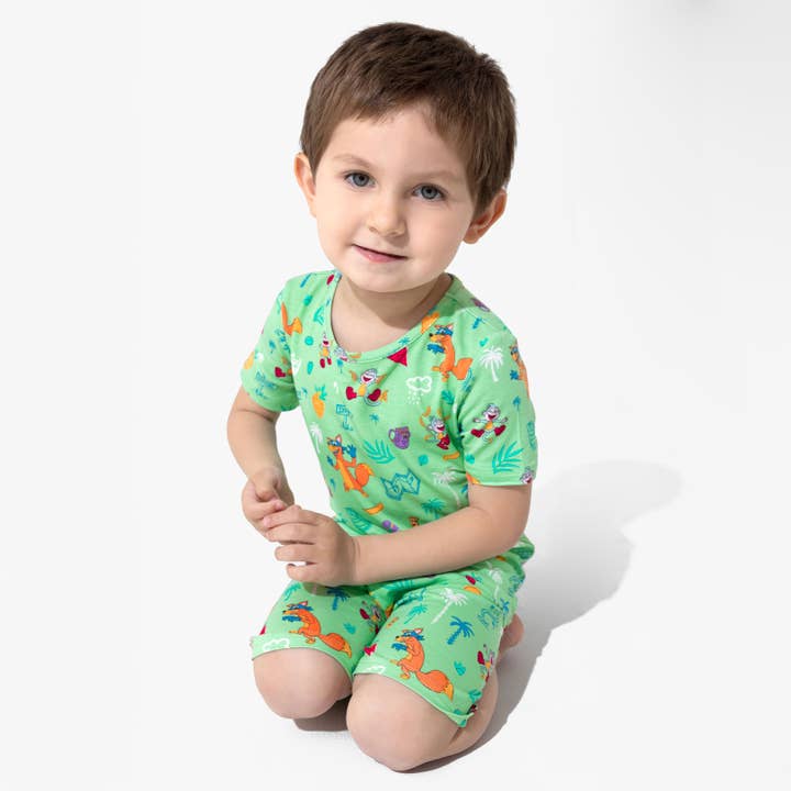 Bellabu Bear - Wholesale Sleepwear Set - Kids - Dora: Boots' Jungle Adventure Bamboo Kids Pajama Short Set