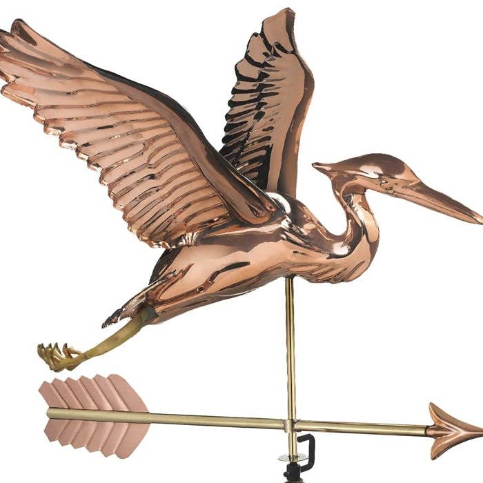 Blue Heron with Arrow Weathervane for wholesale by Good Directions