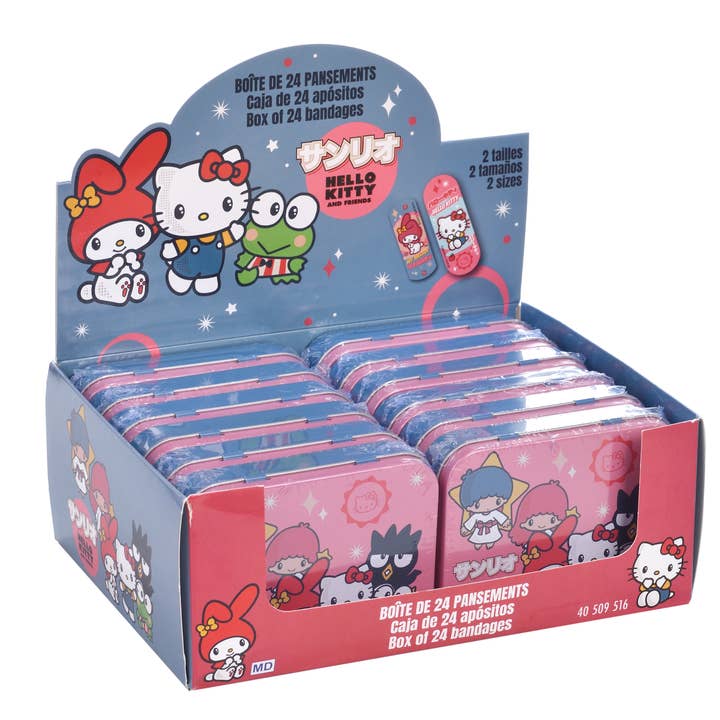Takecare - Wholesale Bandaids/Bandages - Kids & Baby - Hello Kitty & Friends metal box with 24 bandages1