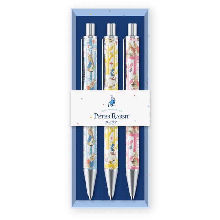 Robert Frederick Ltd - Wholesale Pen - Peter Rabbit Forest Picnic Ballpoint Pens in Gift Box – Set of 3 Pens