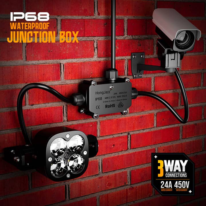 Ledsone – wholesale Outdoor/lawn light – IP68 Waterproof Junction Box Case For Electrical Cable Wire Connector~55998