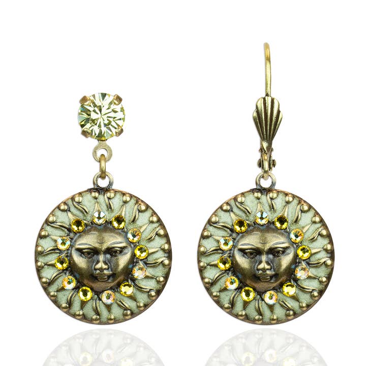 Anne Koplik Designs, Inc. - Vente Boucles d'oreilles pendantes - Boucles d'oreilles Helie Crystal Sun
