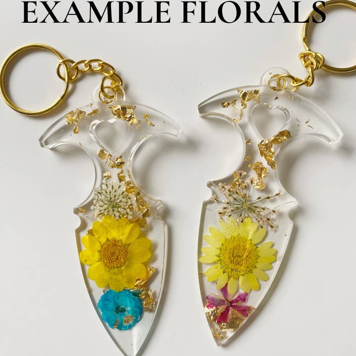 Hold It There – Großhandel Schlüsselanhänger – Unisex – Blumenharz Dolch Schlüsselanhänger2