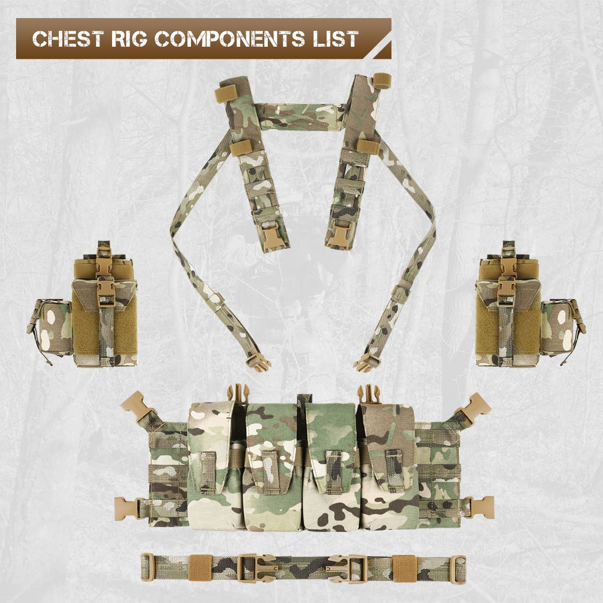 Antarctica Outdoors - Wholesale Belt Bag - Unisex - Votagoo Tactical Chest Rig Magazine Pouches12