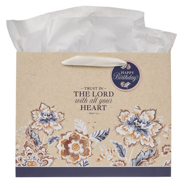 Christian Art Gifts - Wholesale Gift Bag - Gift Bag LG Landscape Trust in the Lord Prov. 3:5