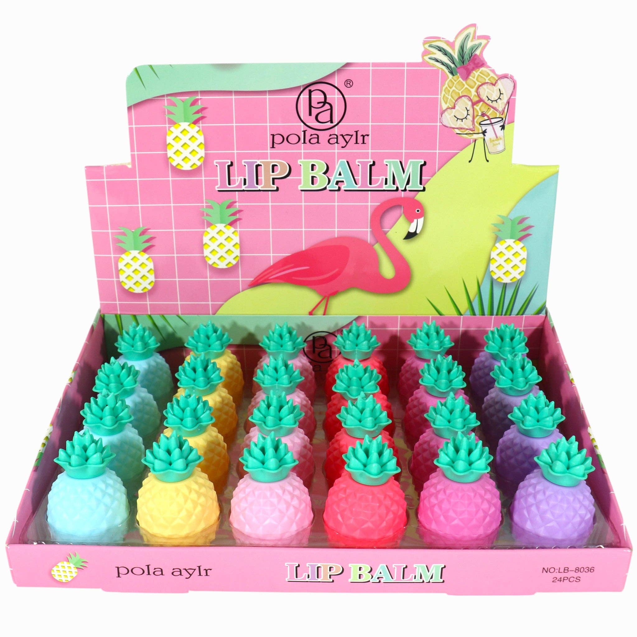 ASSORTI Baume à lèvres à l'ananas LB4319-1 (24PC) en vente sur Faire18