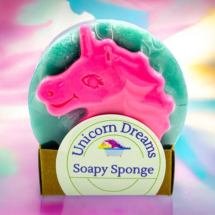 Soapy Sponge Unicorn Dreams for wholesale by Ideal Soaps