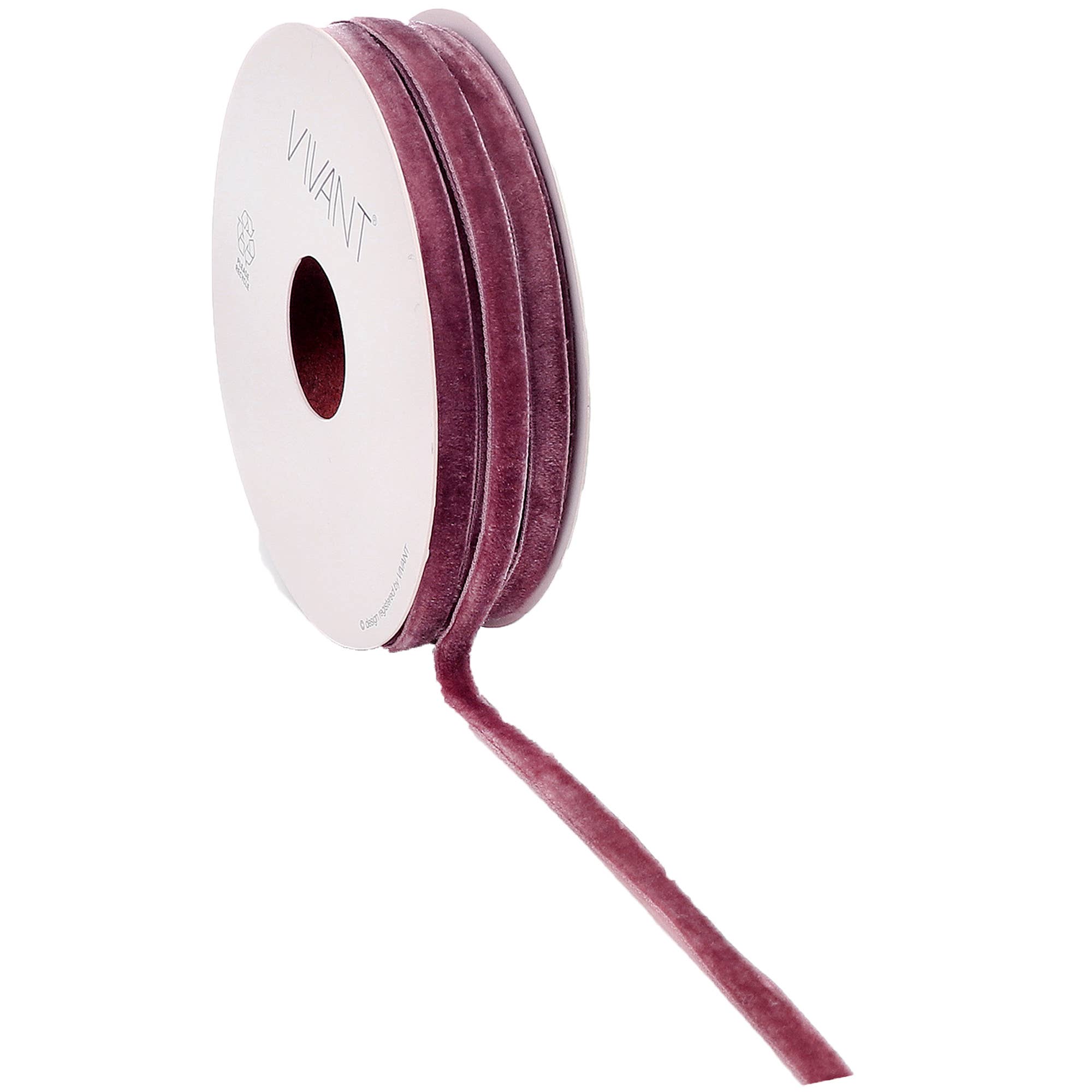 Vosteen - Wholesale Ribbon - Gift Wrapping - velvet ribbon, width 6mm, length 20m, antique pink0