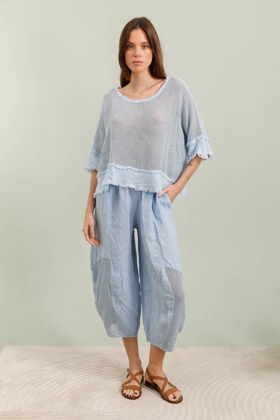 LÉA & LUC - Vente Pantalon – femme - Pantalons en Lin REF. 103463