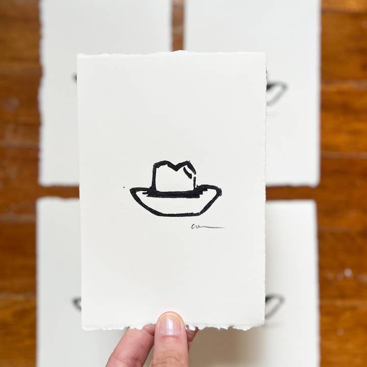 Studio Orch - Wholesale Art Print - 'Mini Hat' Linocut Print1