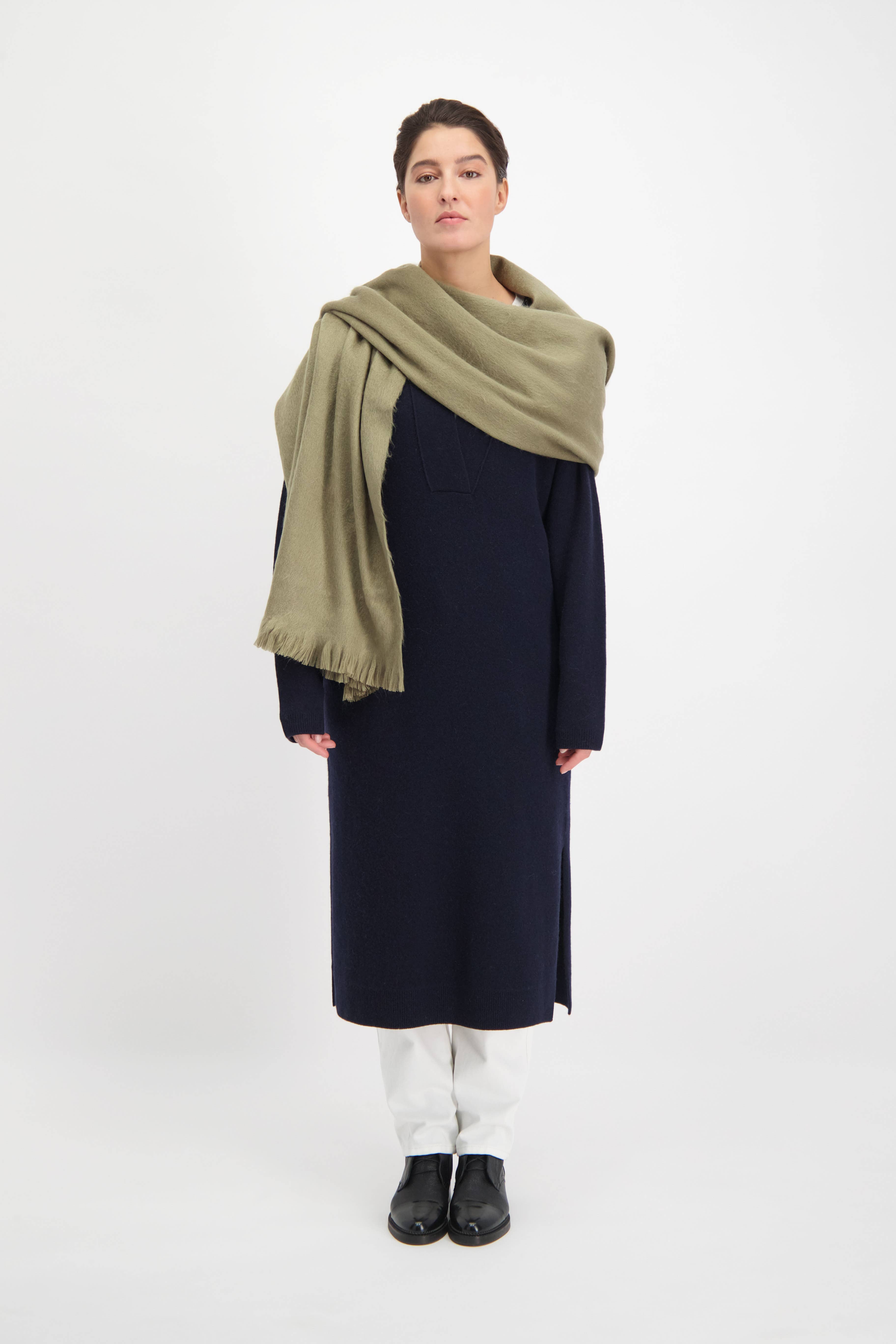 RES PULCHRAE - ALPACA LOCA - Wholesale Scarf - Women's - Scarf Cigar Brown0