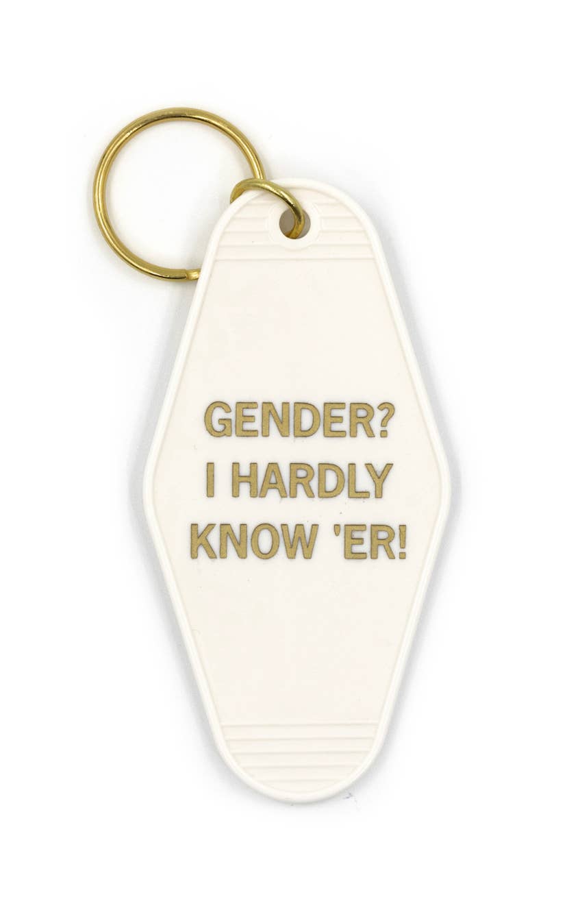 GetBullish - Wholesale Keychain - Unisex - Gender? I Hardly Know 'Er Motel Style Keychain Pride4