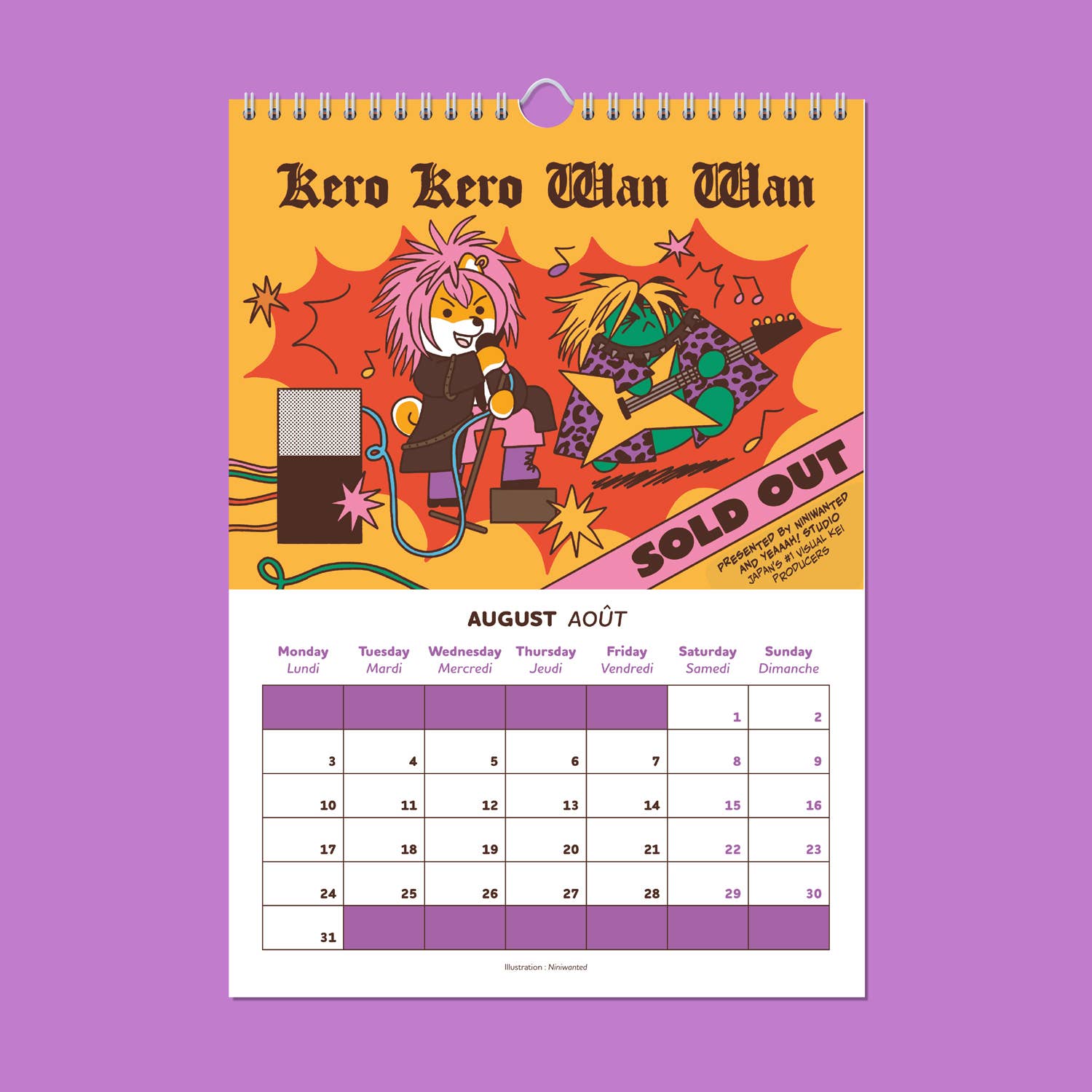 Yeaaah! Studio - Wholesale Calendar - 2026 calendar illustrated by Yeaaah! Studio & Niniwanted8