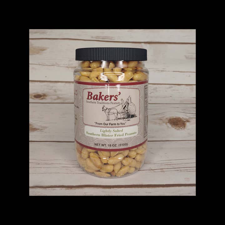 Salted Blister Fried Peanuts - 18 oz. for wholesale by Bakers' Southern Traditions