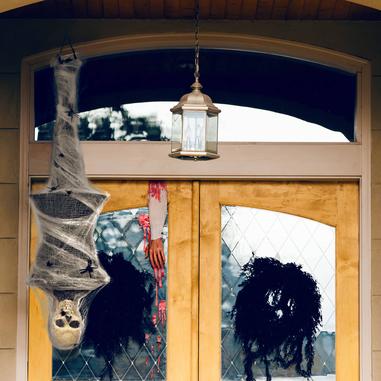 Fun Little Toys - Vendita all'ingrosso Ornamenti/decorazioni per esterni - Decorazione Halloween Fantasma Avvolto di 155 cm con Suono5