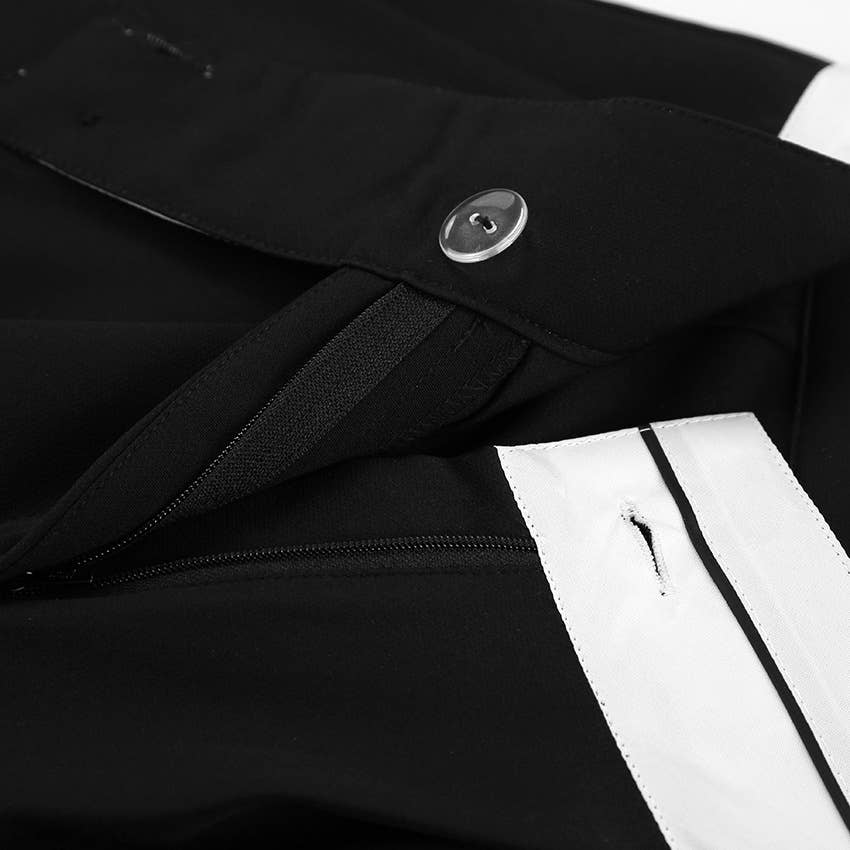 Black Contrast color suit trousers for wholesale on Faire5