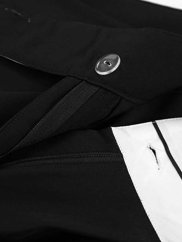 Black Contrast color suit trousers for wholesale on Faire5