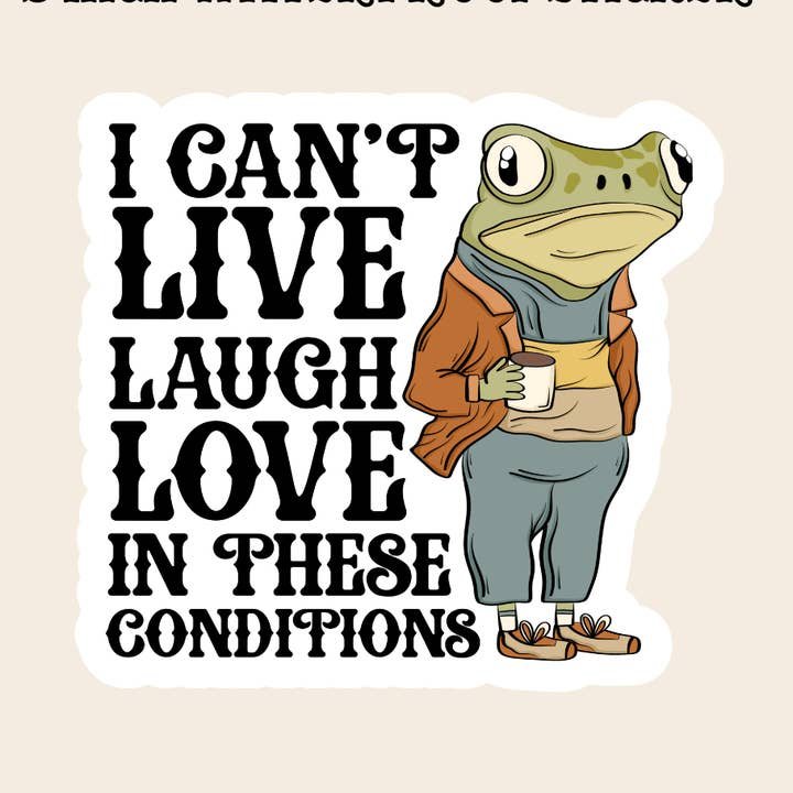 Funny cant live laugh love sticker, kindle, bottle, read for wholesale by Rebel Roses