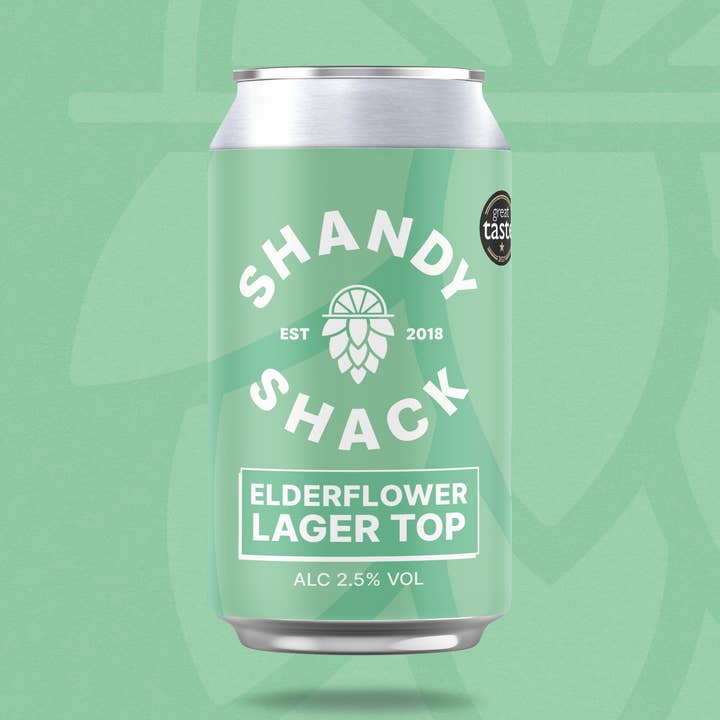 Shandy Shack - Wholesale Non-Alcoholic Beer - Elderflower Lager Top - 12 x 330ml Cans