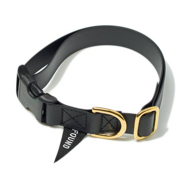 Collier pour chien résistant à l'eau, noir  pour la vente par Found My Animal