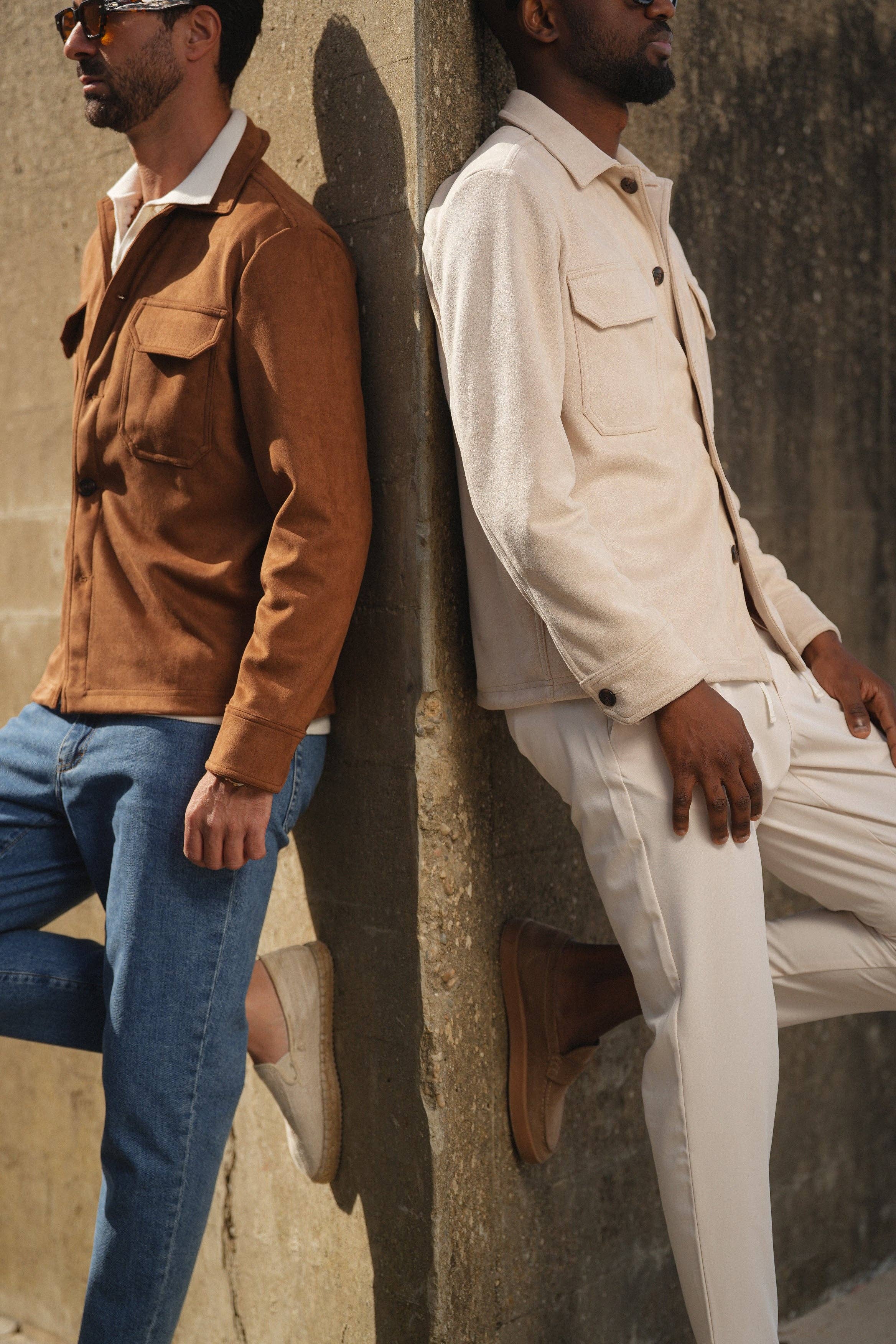 DONATO - Wholesale Shirt Jacket/Shacket - Men's - CAMEL SUEDE OUTERSHIRT12