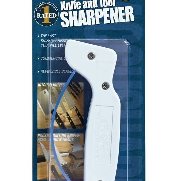 Benhalex - Vente Aiguiseur de couteaux - Aiguiseur de Couteaux & Outils AccuSharp Classique Blanc/Bleu