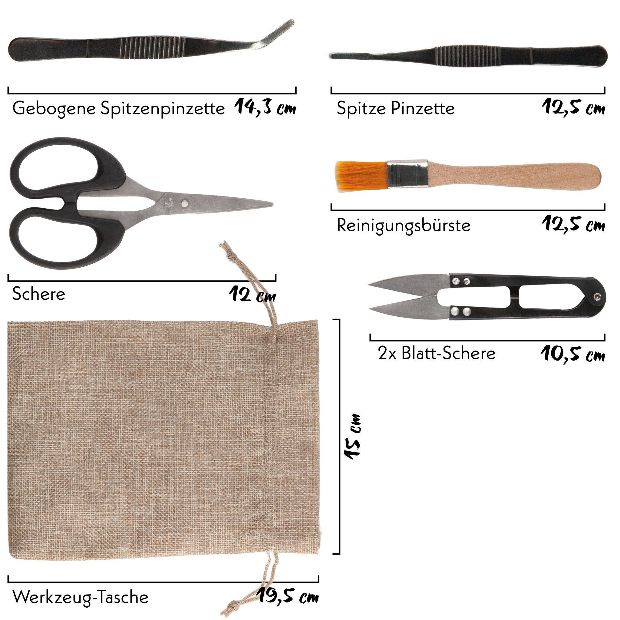 Vendix GmbH - Wholesale Garden Tool - HappySeed bonsai tool set 13 pieces (+bag)7