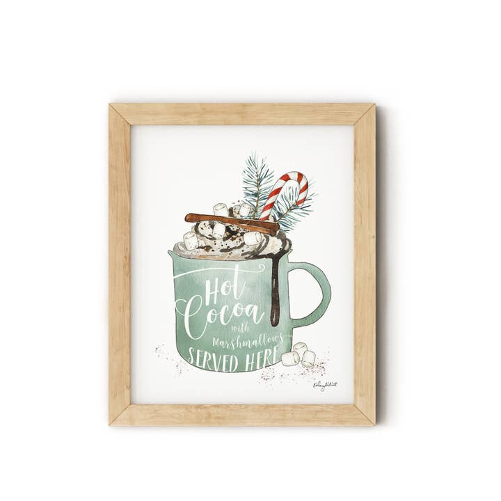 Navidad Hot Cocoa Mint - Arte mural navideño para venta al por mayor de KelseyMDesigns