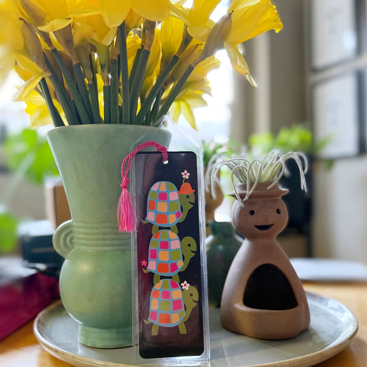 Rock Scissor Paper - Wholesale Bookmark - 3 Retro Turtles Bookmark with tassel1