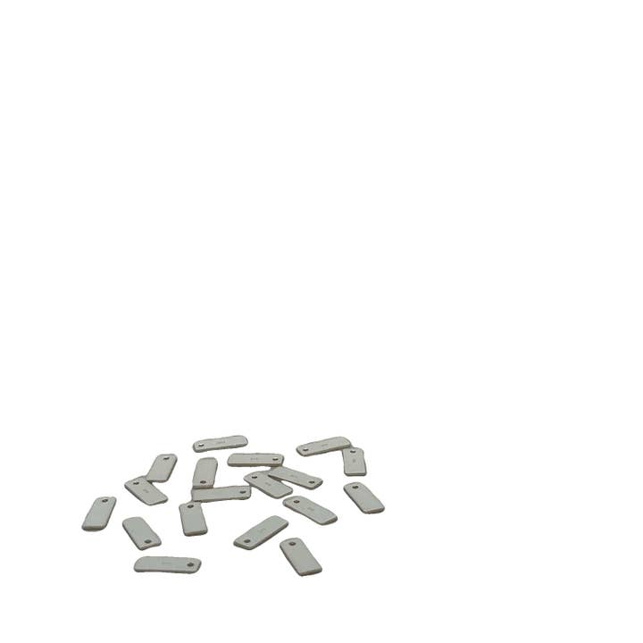 Purity Beads - Wholesale Individual Charm/Pendant - 925 Sterling Silver rectangular Bars shape Findings, (3X8MM) 0.8MM Hole2