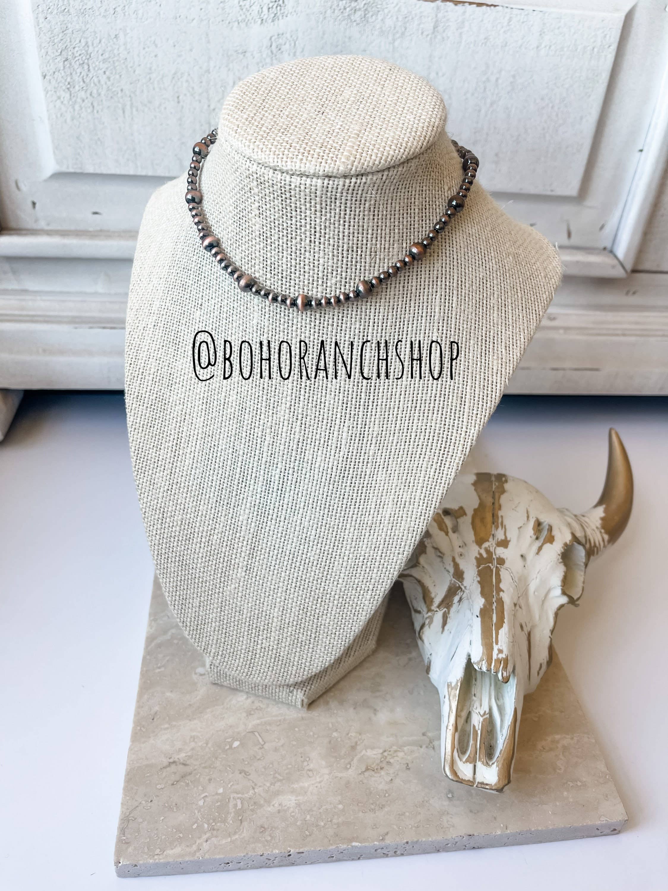 Boho Ranch Shop - Wholesale Choker/Collar - Western Navajo Style Choker Necklace 4mm4