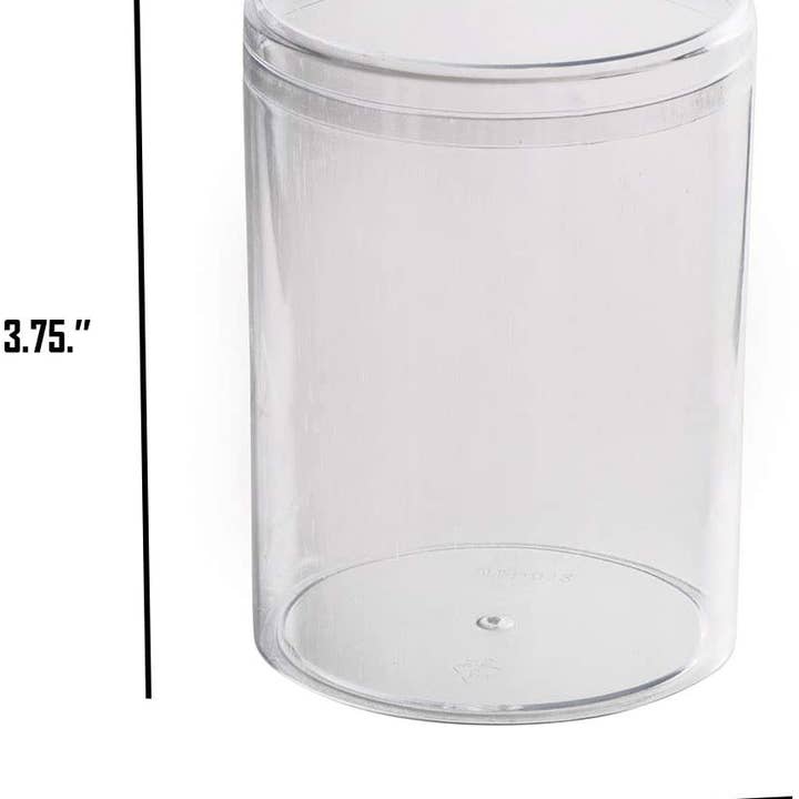 Hammont - Wholesale Gift Box - Clear Acrylic Boxes Round 12 Pack 2.75"X3.75"