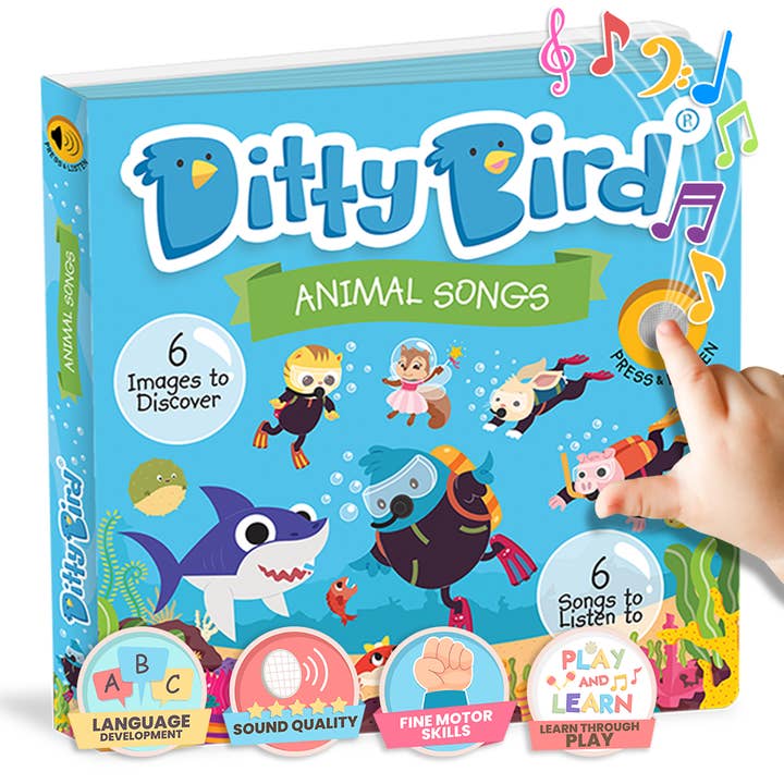 Ditty Bird Australia - Wholesale Book - Kids - Ditty Bird Book:Animal songs incl.Baby Shark- Best Toys