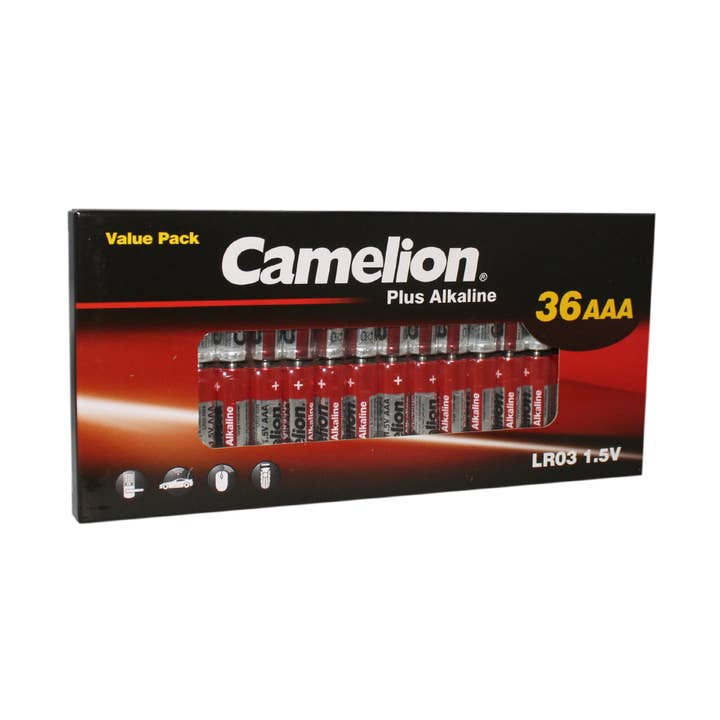 Camelion AAA Alkaline Plus 36 Pack for wholesale by Camelion Battery