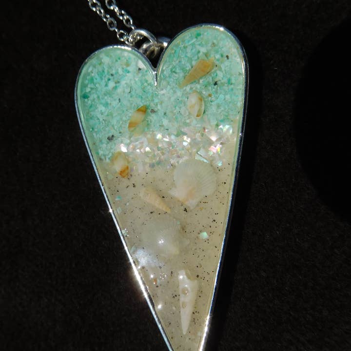 Art & Soul 30a - Wholesale Pendant/Charm Necklace - Heart Necklace Beach Charm4