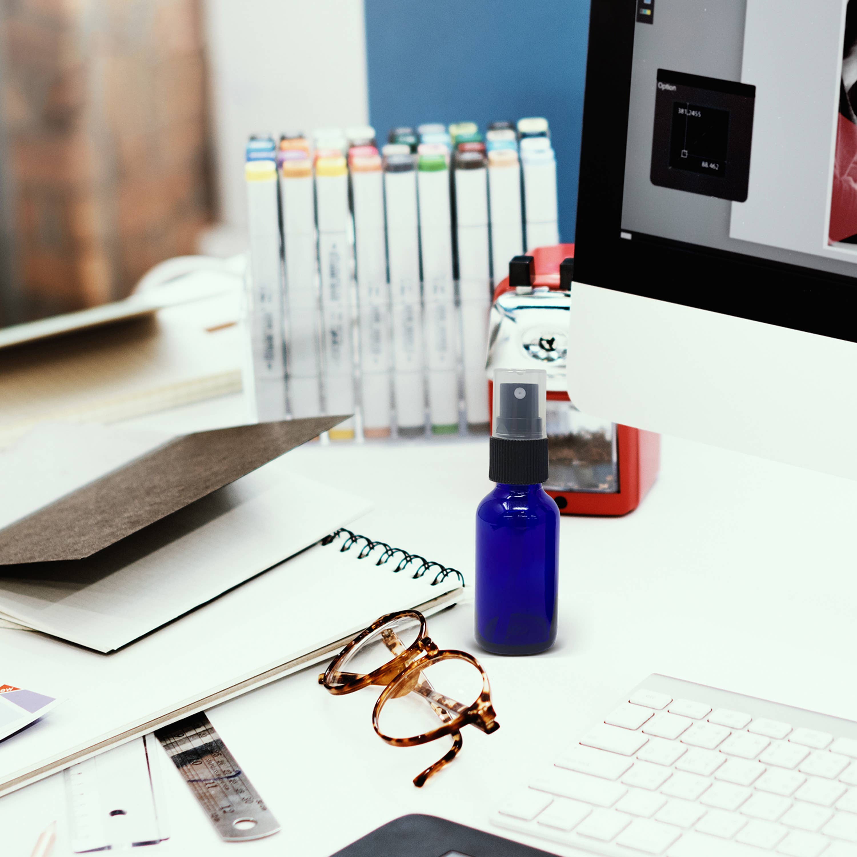 Nevlers - Wholesale Spray Bottle - Cobalt Blue Glass Spray Bottles - 1 oz. (Pack of 24)4