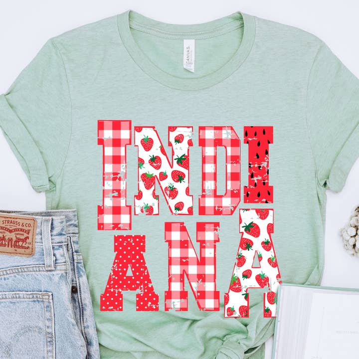 Transfers By Jess - Wholesale Sublimation Transfer - Indiana Strawberry DTF Transfers DTF2234