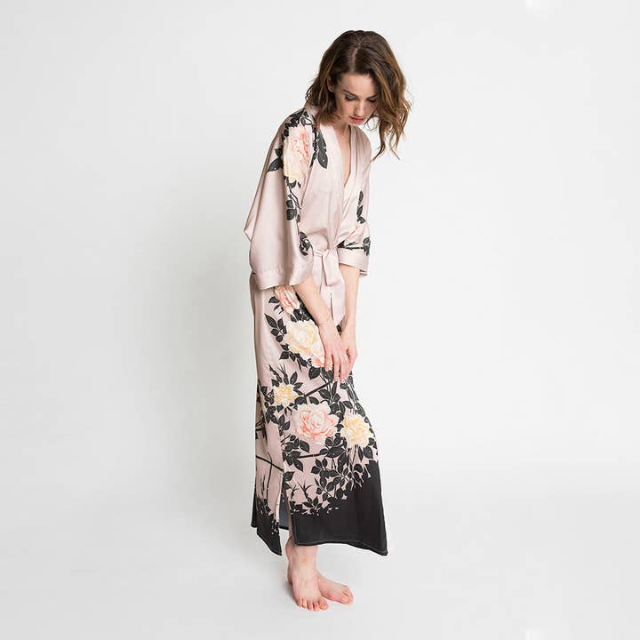 KIM+ONO - Wholesale Robe - Women's - Blush Rose Long Kimono Robe