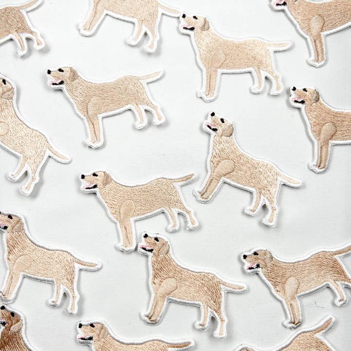 Field Trip Threads - Wholesale Patch - Yellow Labrador Embroidered Iron On Patch | Dog Patch Pets