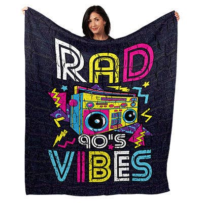50" x 60" Rad 90s Vibes Plush Minky Blanket for wholesale by Artopia