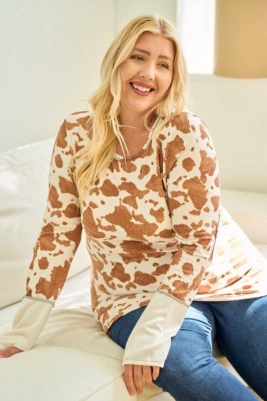 lovely melody – Sweatshirt - Mulher por atacado – Moletom LMT3553PL-plus size com estampa animal Lulas8