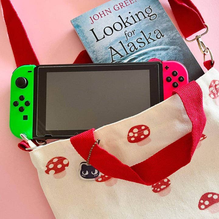 Jessthechen - Wholesale Tote Bag - Women's - Print Canvas Mini Tote | Red Mushroom5